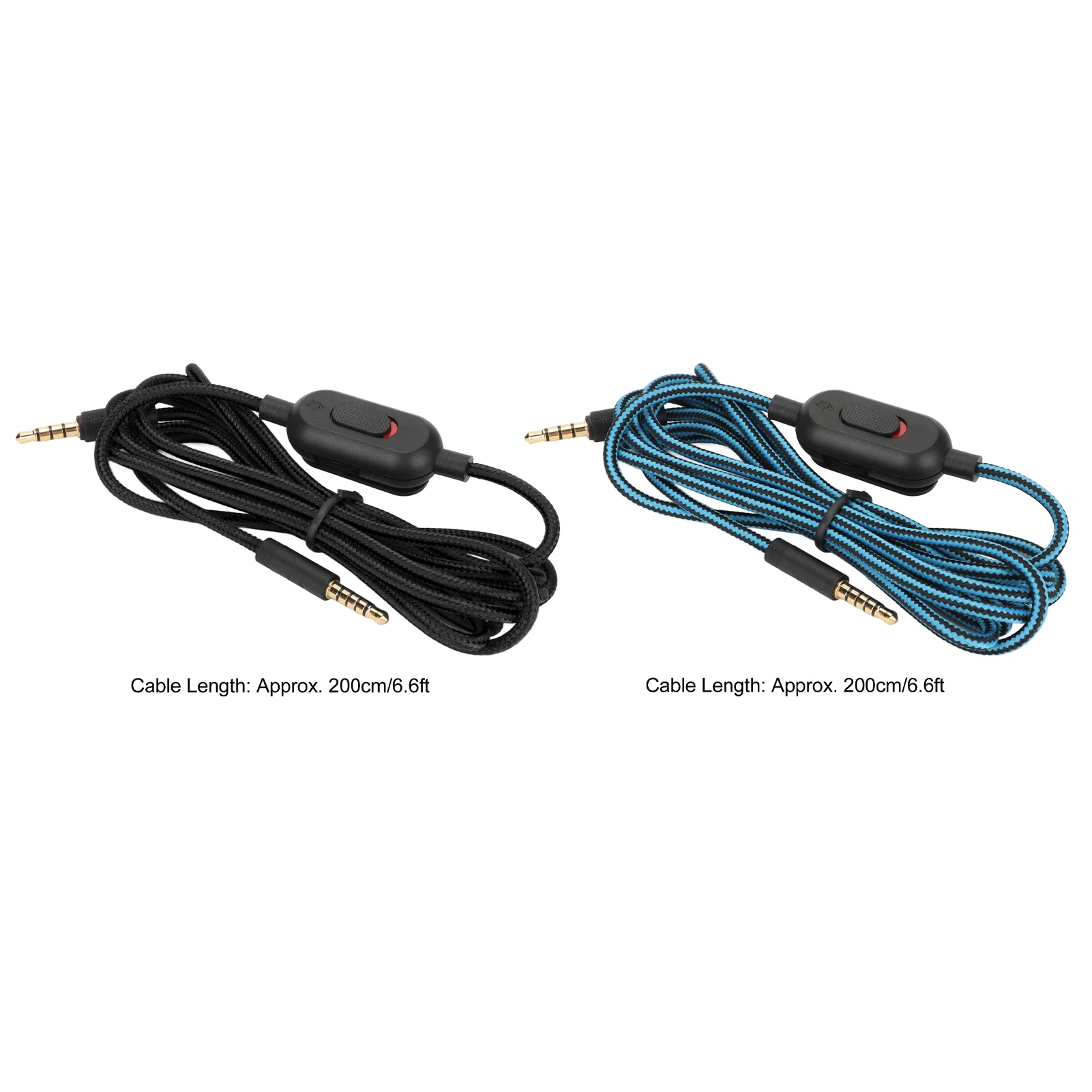 200CM Audio Headphone Cable Cord Fit For Logitech GPRO X G233 G433 Headphone Lines Headset Wire with Volume Control and Mute