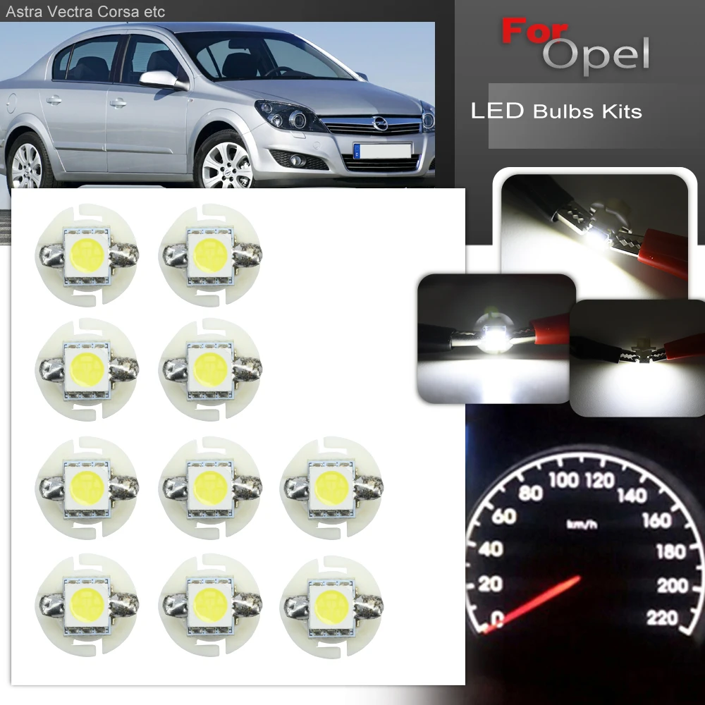 Pannello Strumenti A Led Bianco Dash Gauge Cluster Light Kit Speedo Tach Tach Clock Temp Lcd Dispy Per Opel Astra Zafira Corsa 90566032
