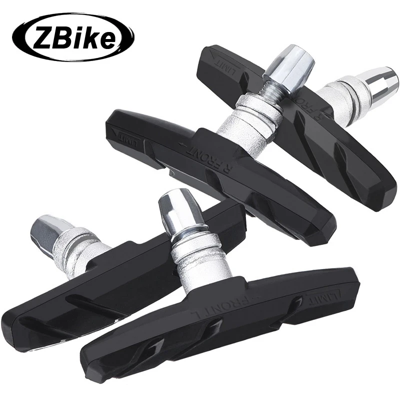 2Pc Fiets Remblokken Bike V Brake Pads Holder Schoenen Blokken Rubber