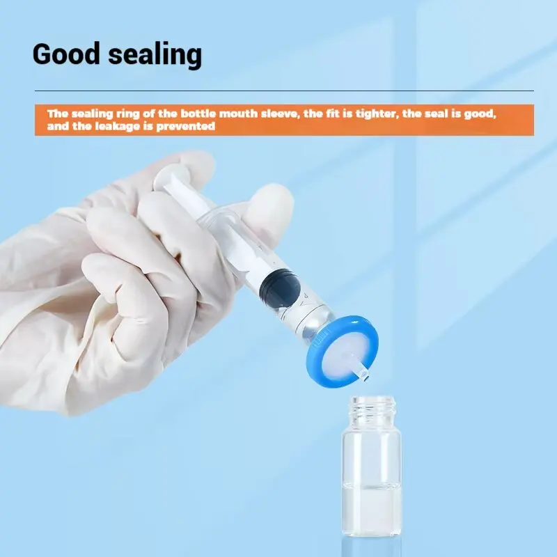 IKEME 100개 PES 주사기 필터 13mm 0.45um 실험실 필터
