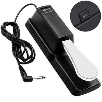 MIDI 키보드 Synth 디지털 Pianos 전자 드럼 전기 피아노를위한 극성 스위치가있는 Miwayer Sustain Pedal
