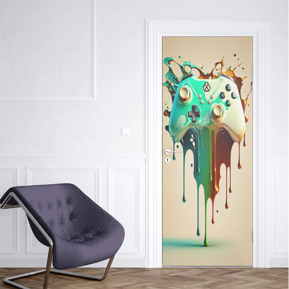 Autocollant Mural Fleur Verte Pour Toilette Ou Baignoire - 30 X 30 Cm, Facile à Poser Et à Retirer - 2