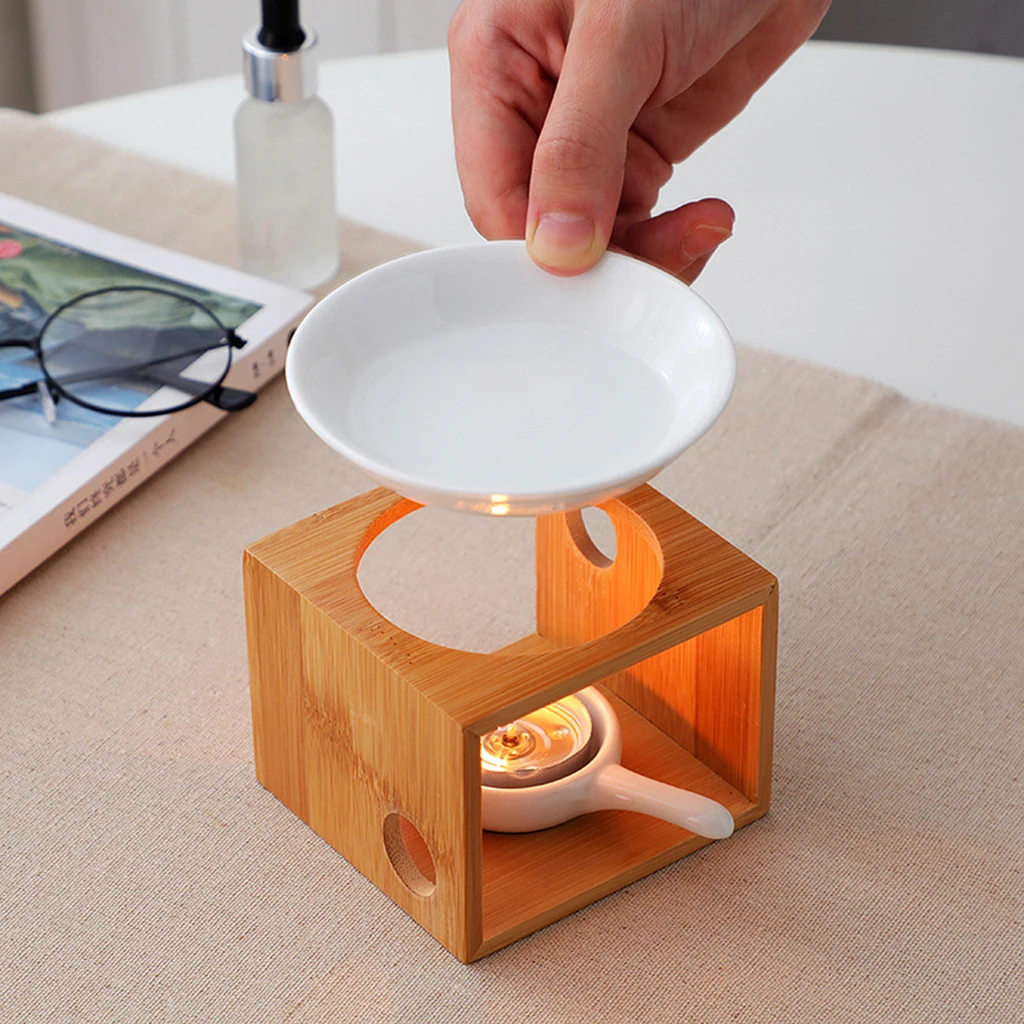 Oil Burner Scented Wax Melt Burner Aroma Oil Warmer for Spa Yoga Room Meditation Home Decoration Tealight Oil Lamp Ornament