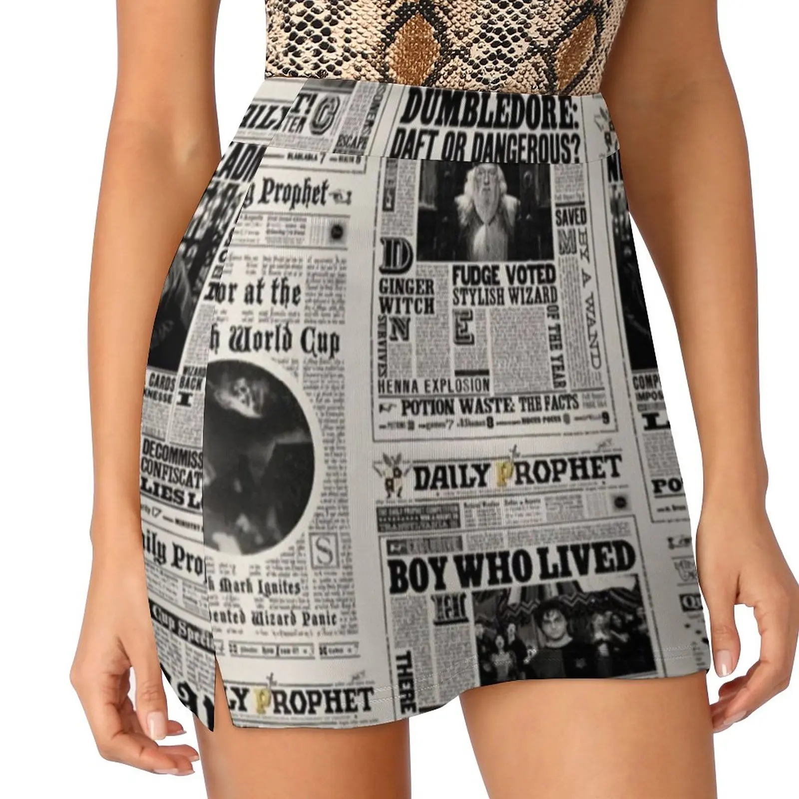 Newspaper Light Proof Trouser Skirt women's clothing korea stylish Skirt for girls