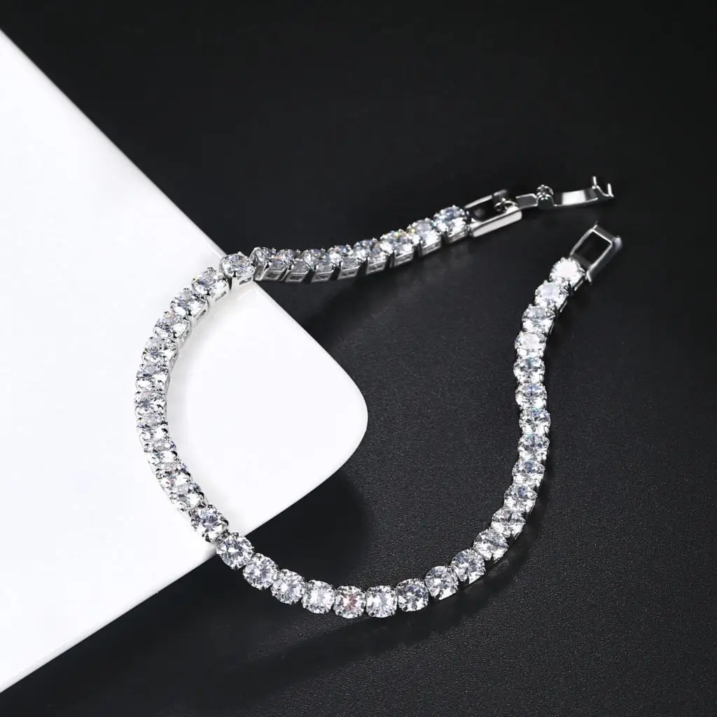 Tennis Bracelet 3/4/5mm Crystal Hip Hop Iced Out for Men Homme Punk Zirconia Women Chain on Hand Streetwear Trendy Jewelry