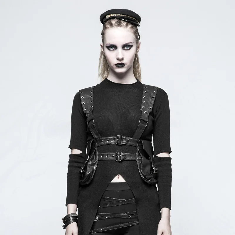 

Новинка 2023, женская сумка через плечо для Хэллоуина, Женский двойной жилет на плечо в стиле стимпанк, броня, аксессуар, сумка, ремень для одежды