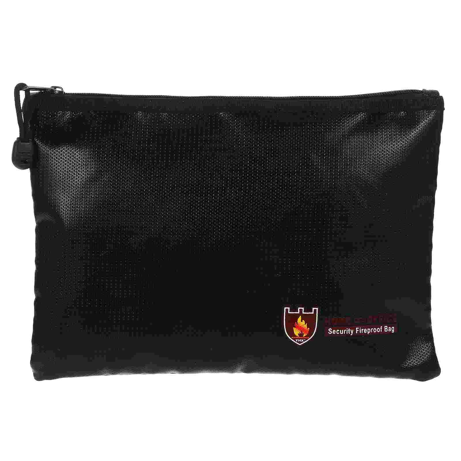 

Fireproof Waterproof Bag Documents Bags and Zipper File for Office Safe Storage Money