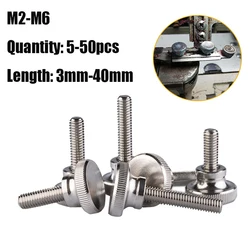 Premium Stainless Steel Knurled High Step Head Hand Tighten Thumb Screw for Glass Lock and Curtain Wall Adjustment