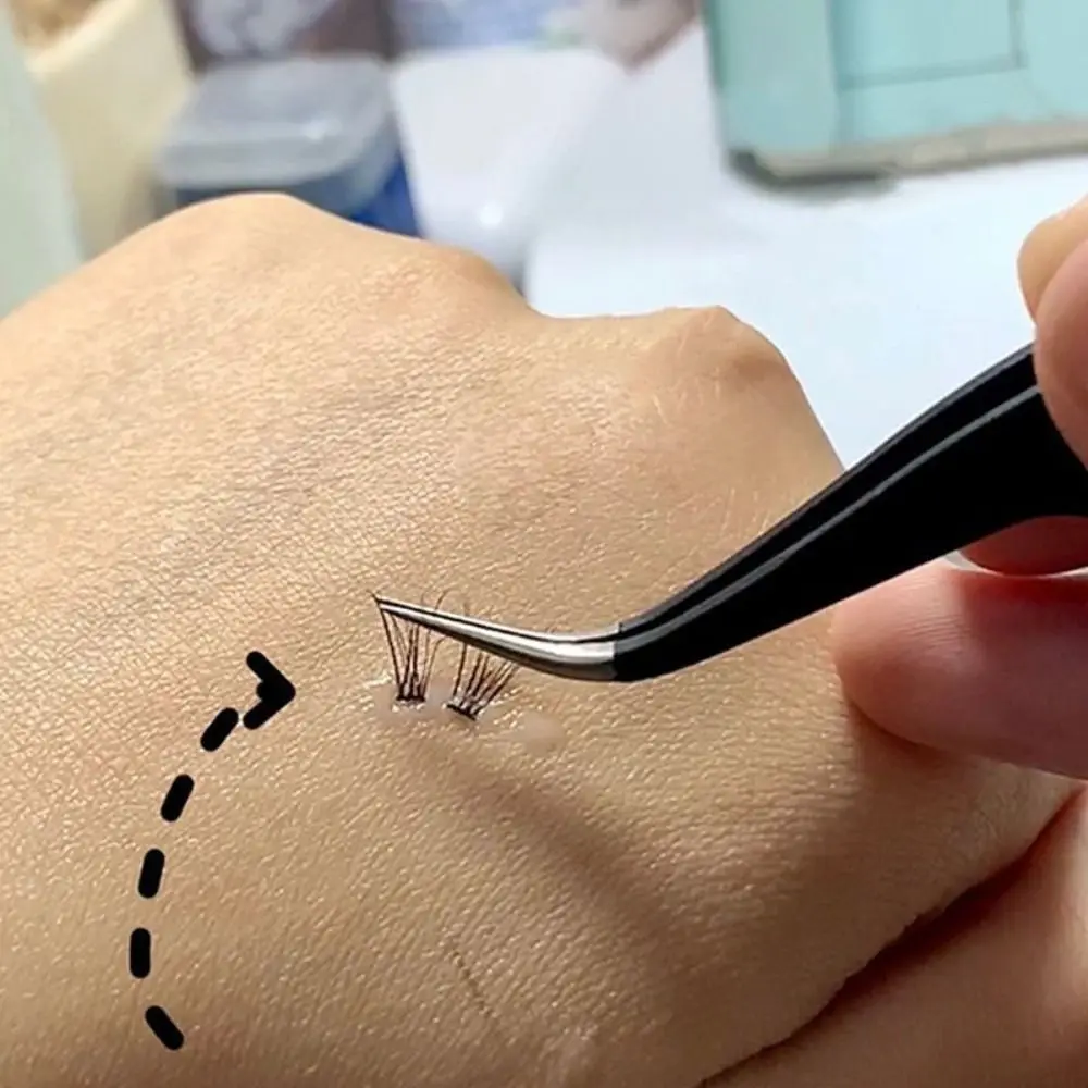 Straight Tweezers Eyelash Curler Eye Makeup Tools Eyelash Extension Straight and Curved Stainless Steel Tweezers Eyelash Curler