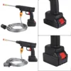 70Bar 1500W Wireless High Pressure Car Wash Washer Gun 50000mah Foam Generator Water Gun Spray Cleaner for Makita 18V Battery 4