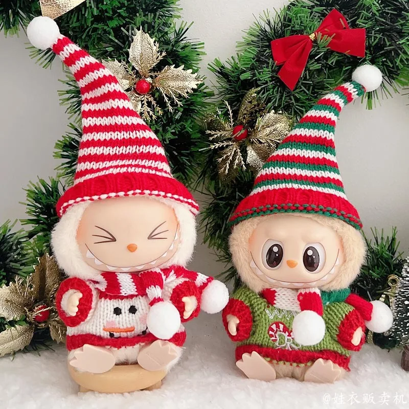 Festive Doll Christmas Sweater Outfit Set - Holiday Doll Clothing Accessories