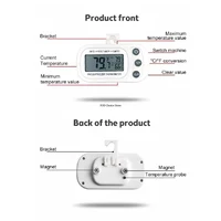 Thermomètre numérique pour chambre froide, grand écran LCD, étanche, thermomètre magnétique pour réfrigérateur, cuisine, maison 5