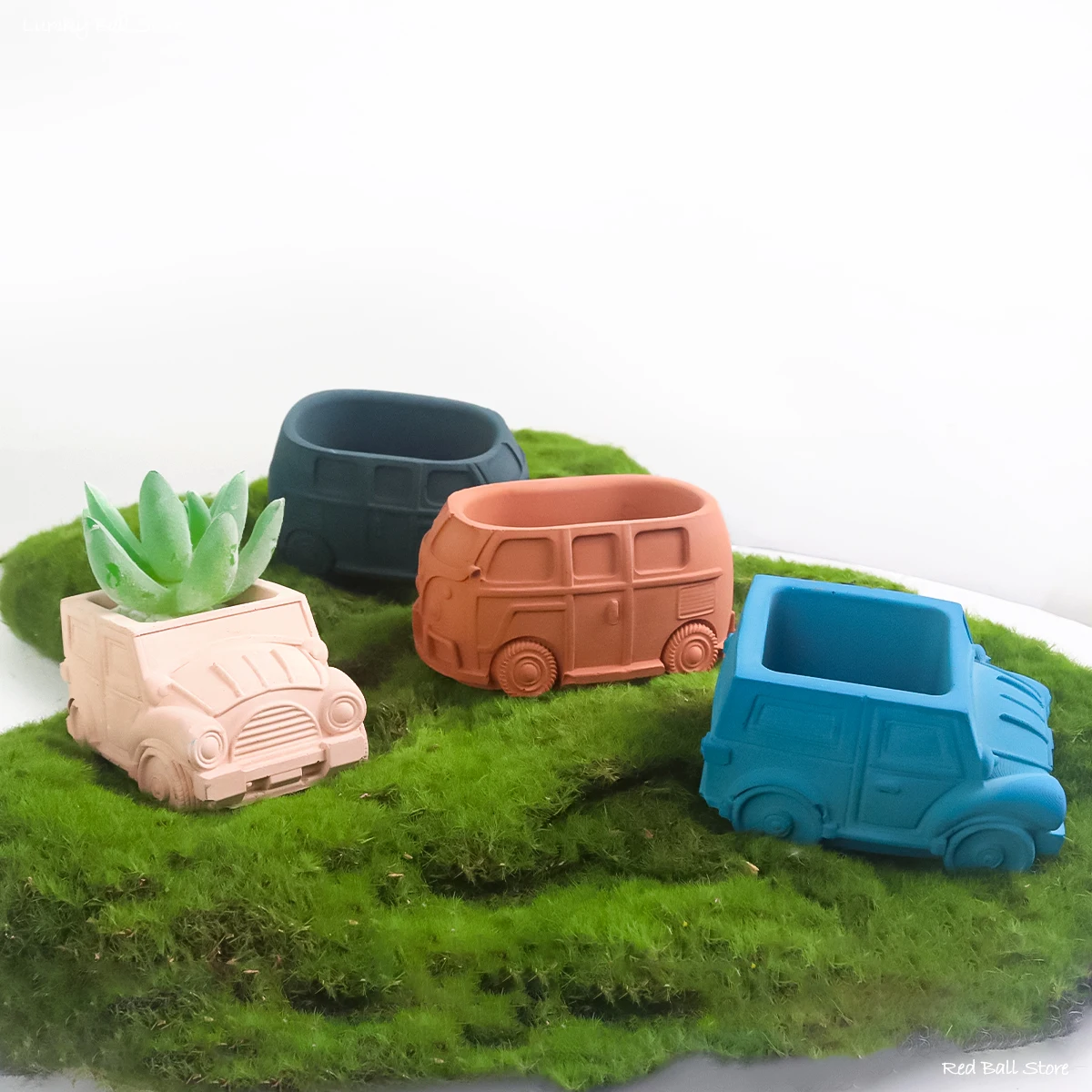 3D-Bus-Blumentopf-Silikonform – Kreative Form Für Sukkulenten-Töpfe, Harzguss & DIY, Maße 11,1x8,3x6,5 Cm