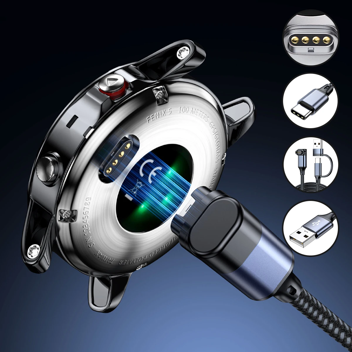 Versatile 2-in-1 USB Charger Cable with Type C