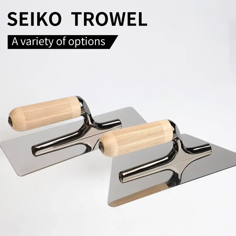 

Wooden Handle Stainless Steel Plastering Drywall Tools Concrete Trowel Skimming Construction Tools Can Paint and Collect Crafts