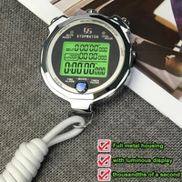 Professional Metal Luminous Digital Stopwatch Timer Multifuction Portable Sports Running Training Timer Chronograph Stop Watch 1