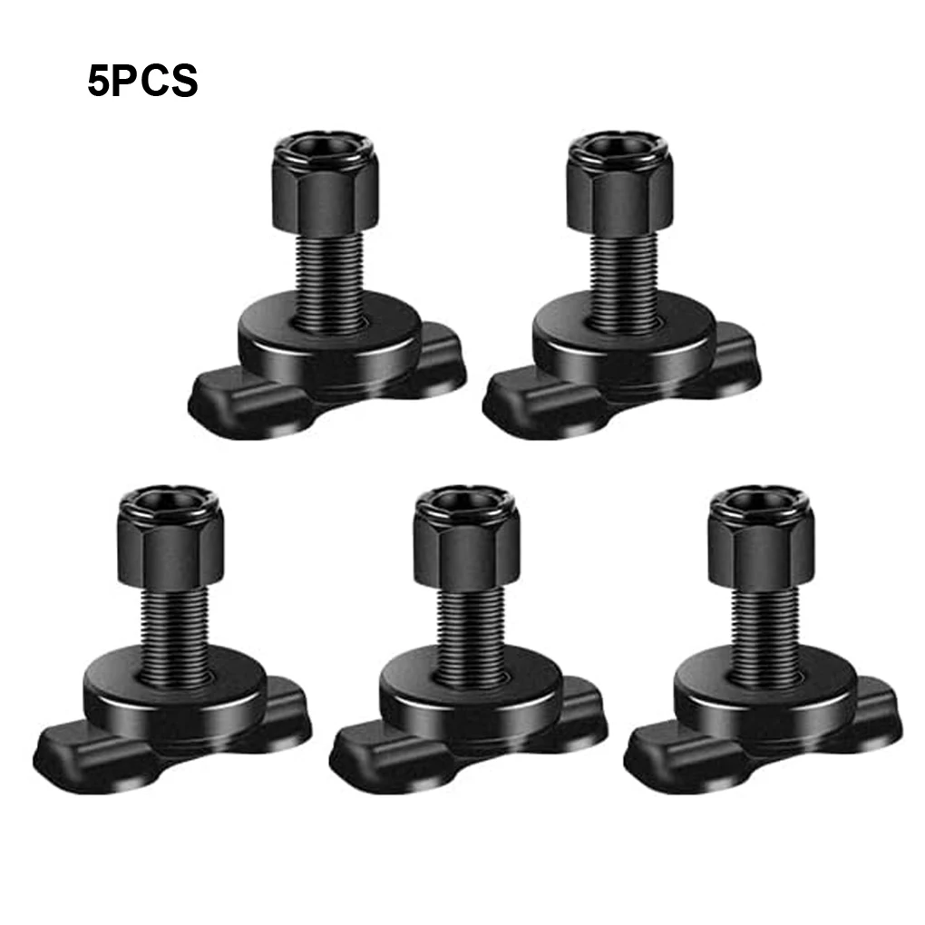 5Pcs Black Double Lug Threaded Stu-d Convenient And Safe Lug Threaded Stu-d For RVs L-Track Double Lug