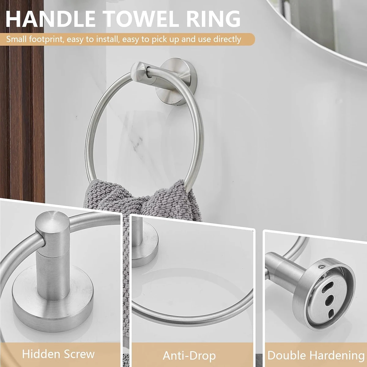 Bathroom Hardware Set Accessories Stainless Steel Towel Rack Towel Ring Toilet Paper Holder Hook Bathroom Organizer Set paper towel holder toilet paper holder towel hook bathroom hardware set bathroom hardware accessories