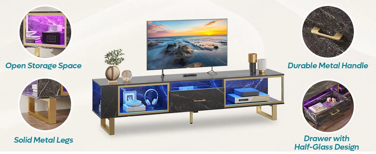 Bestier TV Stand for 75/80 Inch TV