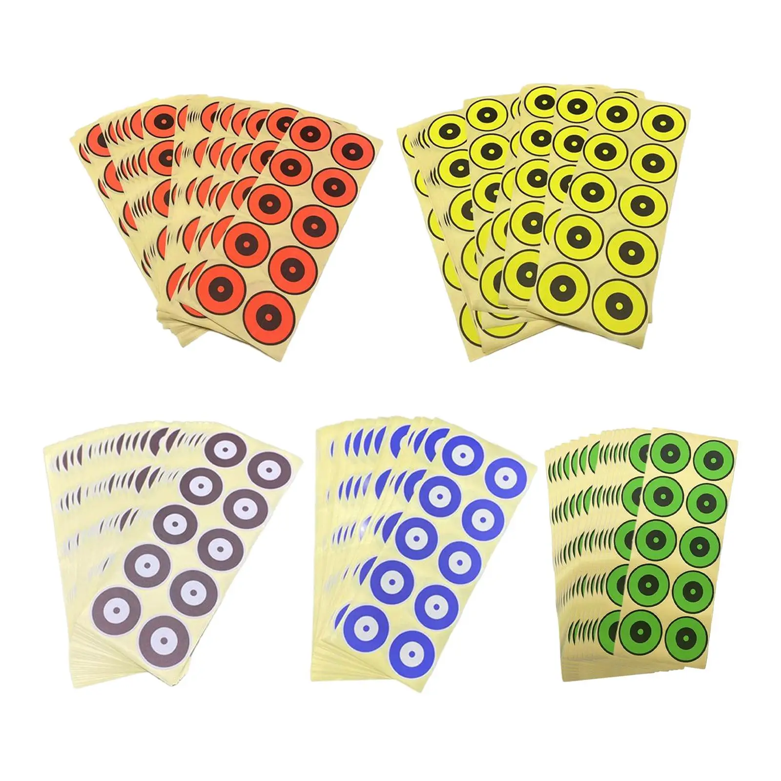 

250Pcs Splash Targets Stickers Colorful Convenient Rounds Paper Targets Splatter Shooting Targets for Practice Archery Hunting