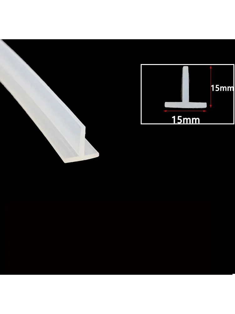 T Shape Silicone Sealing Strip Rubber 1m/5m/10Meter Waterproof Heat Resistant