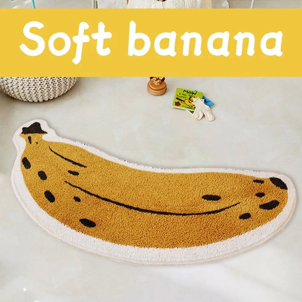 Luxury Soft Fruit Bath Mats Thicken Non-slip Banana Floor Carpets Water Absorption Fruit Doormat Kitchen