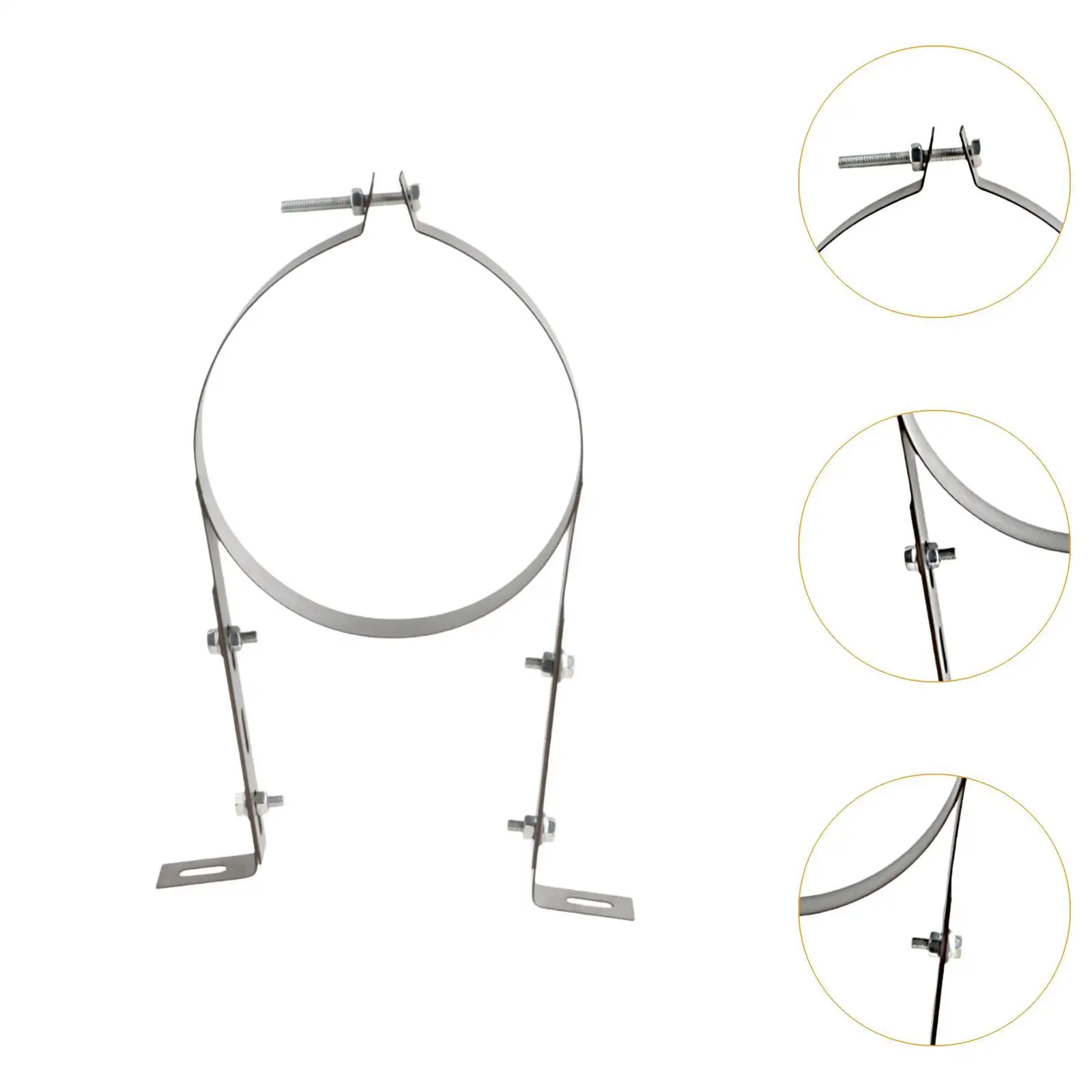 Chimney Pipe Wall Strap B Vent Pipe Bracket Holder Fixing Fireplace Parts Pipe Bracket Clamp for Outdoor Indoor Drainage Pipe