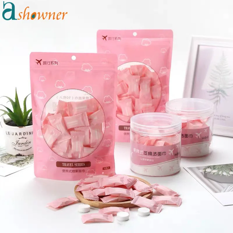 Compressed Towel Disposable Towel Travel Non-woven Face Water Wet Wipe Face Care Tablet 30/50pcs