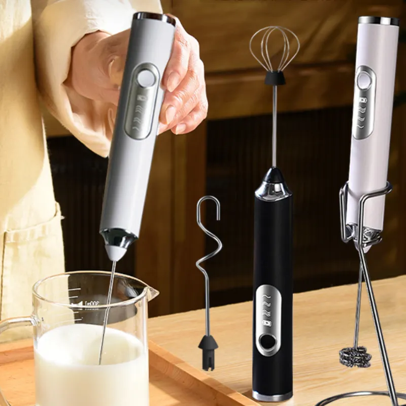 Wireless Electric Milk Frother Whisk Egg Beater USB Rechargeable Handheld Coffee  Blender Milk Shaker Mixer Foamer Food Blender