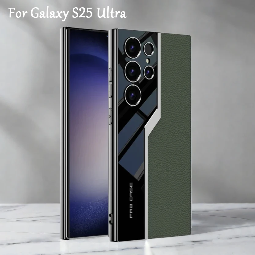 Ultra-Thin Supercar-Inspired Leather Phone Case with Plating Finish