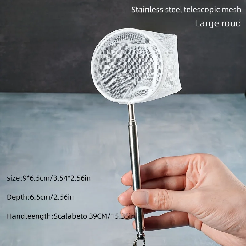Stainless Steel Fishing Net Retractable and Durable for Aquarium and Fish Tank