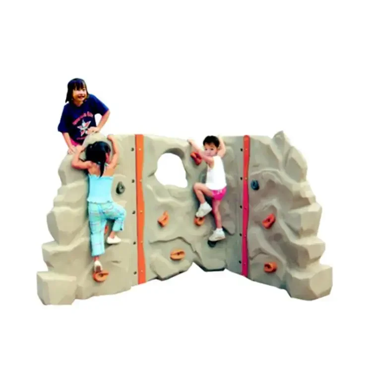 Hot sale wooden and PE board indoor rock climbing wall for kids indoor