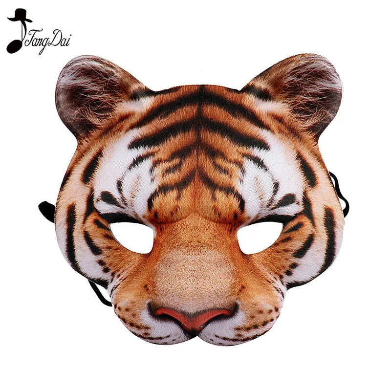 Halloween Carnival Party Masquerade Half Face Animal Tiger White Tiger Mask Fate Grand Order Cosplay