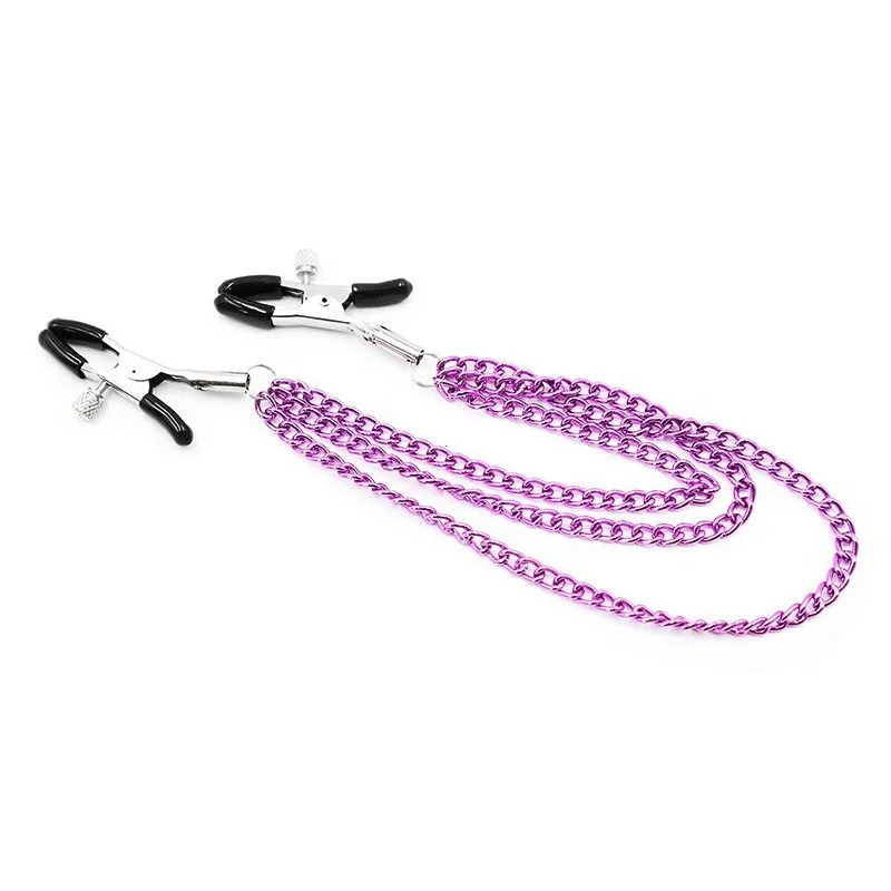 Nipple Clips Metal Chain Nipple Milk Clips Breast Massage Clamps Adult Flirting Teasing Erotic Gadgets For Couples