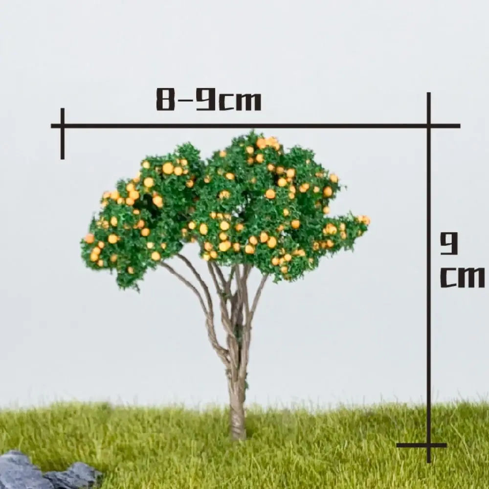 DIY Multi-size Miniature Fruit Trees Sand Table Layout Lifelike Simulation Tree Figurine Train Railroad Accessories Scene Model