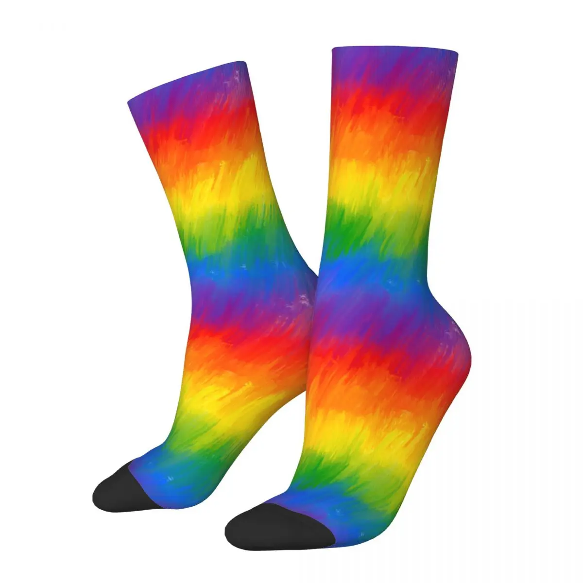 Calzini Per Tutte Le Stagioni Gay Lgbtq Pride Rainbow Paint Accessori Per Pittura Lgbt Per Calzini Con Stampa Flessibile Unisex Best Friend Gifts
