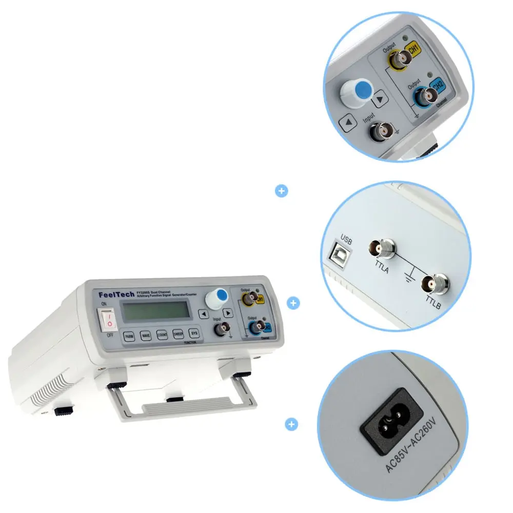 Digital DDS Function Signal Source Generator Arbitrary Waveform/Pulse Frequency Meter Dual-channel12Bit 250MSa/s Sine Wave 24MHz signal generator signal generator kit