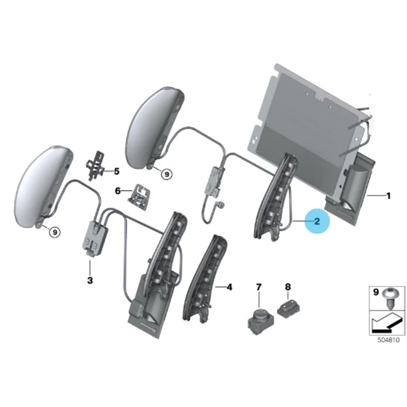 

Backrest width adjustment Bezel backrest middle Seat sealing covers