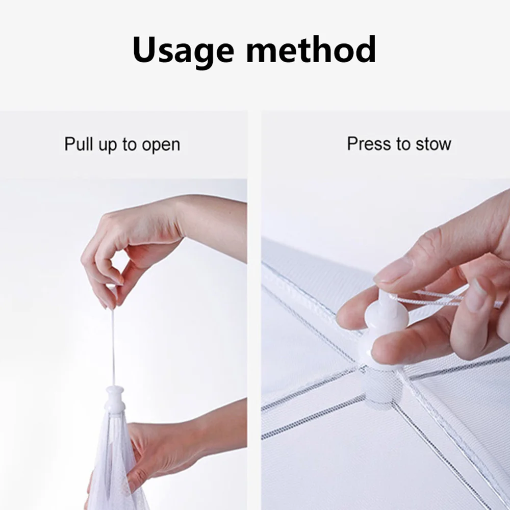 Food Cover Portable Foldable Table Food Covers Household Umbrella Picnic Barbecue Party Anti Mosquito Fly