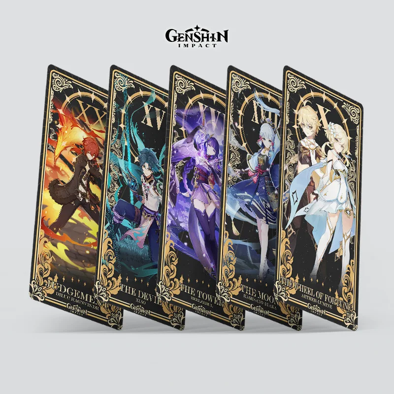 

Game Genshin Impact Tarot Cards 22 Poker Diluc Klee Zhongli Raiden Shogun Cosplay Props Anime Chess Card Gift Tarot Card