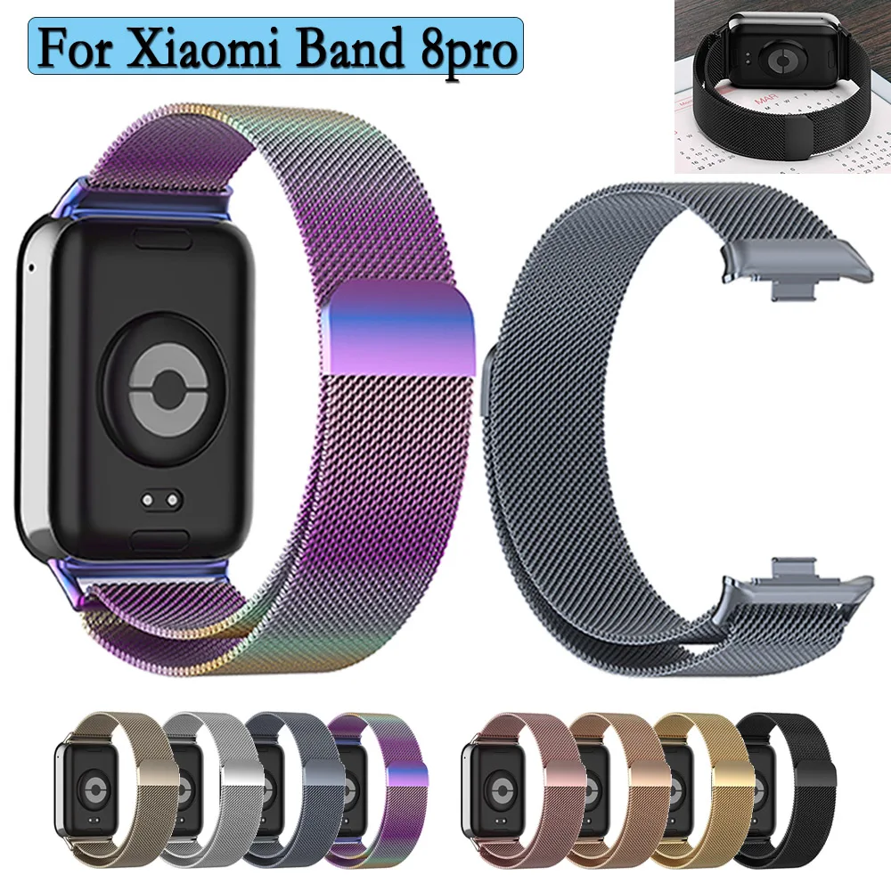 

Milanese Strap For Xiaomi Band 8pro Metal Correa Stainles Steel Magnetic bracelet Watch Accessories