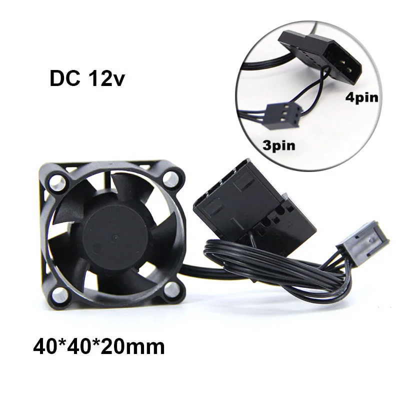 DC 12v 4cm 40*40*20mm 3pin or 4pin Brushless Computer Cooling Fan PC Fans For CPU Cooler Computer Case