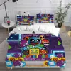 Geometry Dash Bedding Sets Comforter Quilt Bed Cover Duvet Cover Pillow Case 2-3 Pieces Sets Kids Adult Size 6