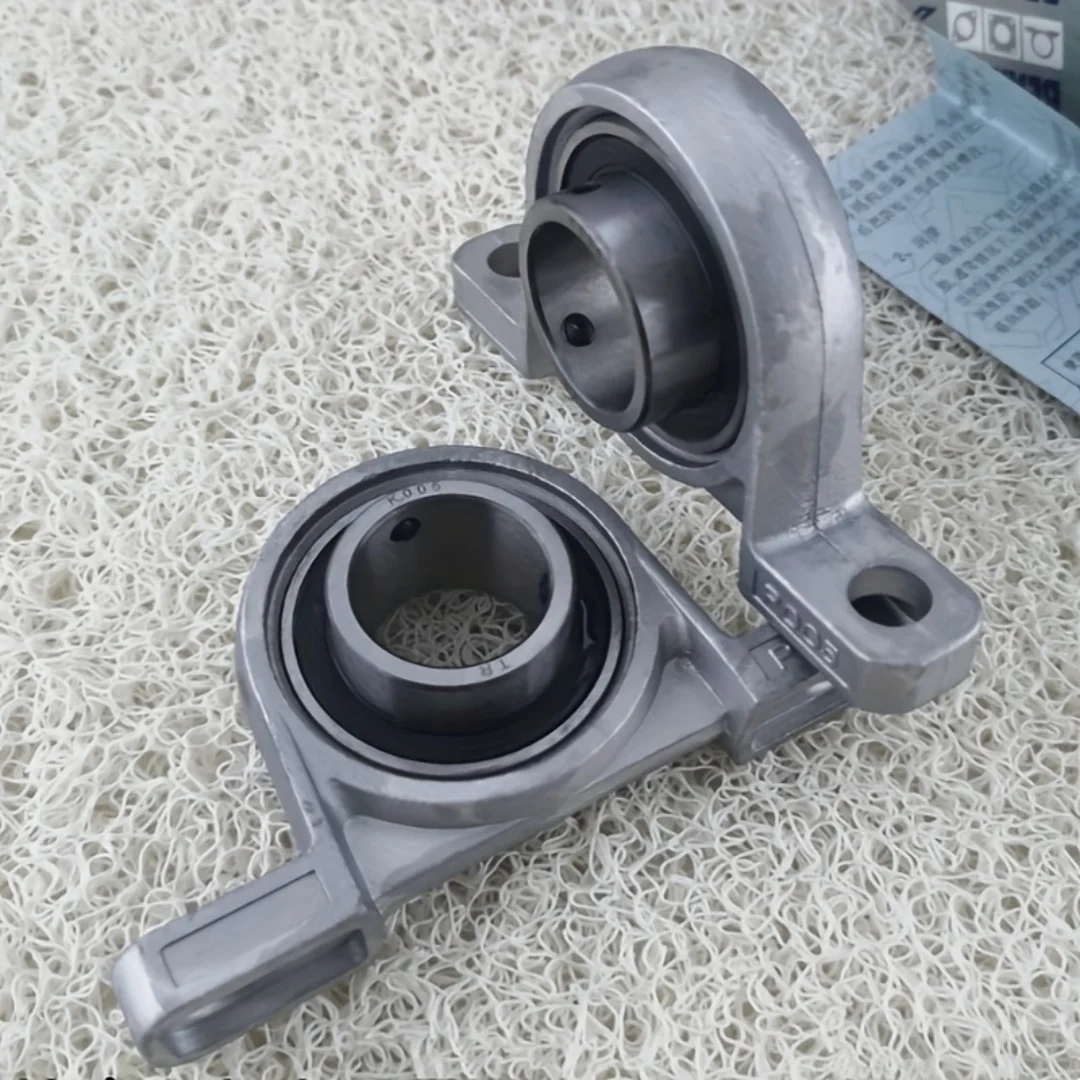 2개 아연 합금 볼 베어링 베이스 장착 브래킷 - 수직 베이스 - 하우징이 있는 베어링 - 20mm 보어