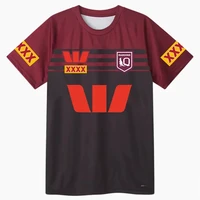2425 New Jersey Clothing Men's T-shirt Oversixed NRL Rugby South Wales Training Uniform High-quality Short Sleeved Jersey Tees 1