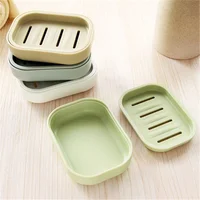 New Bathroom Dish Plate Case Home Shower Travel Hiking Holder Container Soap Box Plastic Soap Box Dispenser Soap Rack 2