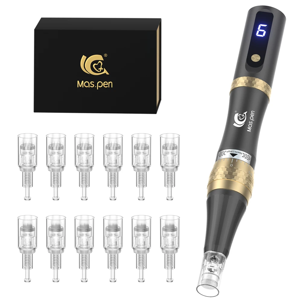 New Arrival Strong Power Microneedling Derma Pen With 12 Catridges Wireless Dermapen S8 Skin Care Tool