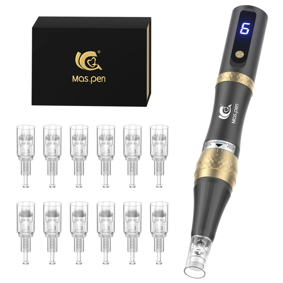 New Arrival Strong Power Microneedling Derma Pen With 12 Catridges Wireless Dermapen S8 Skin Care Tool_voghion.com
