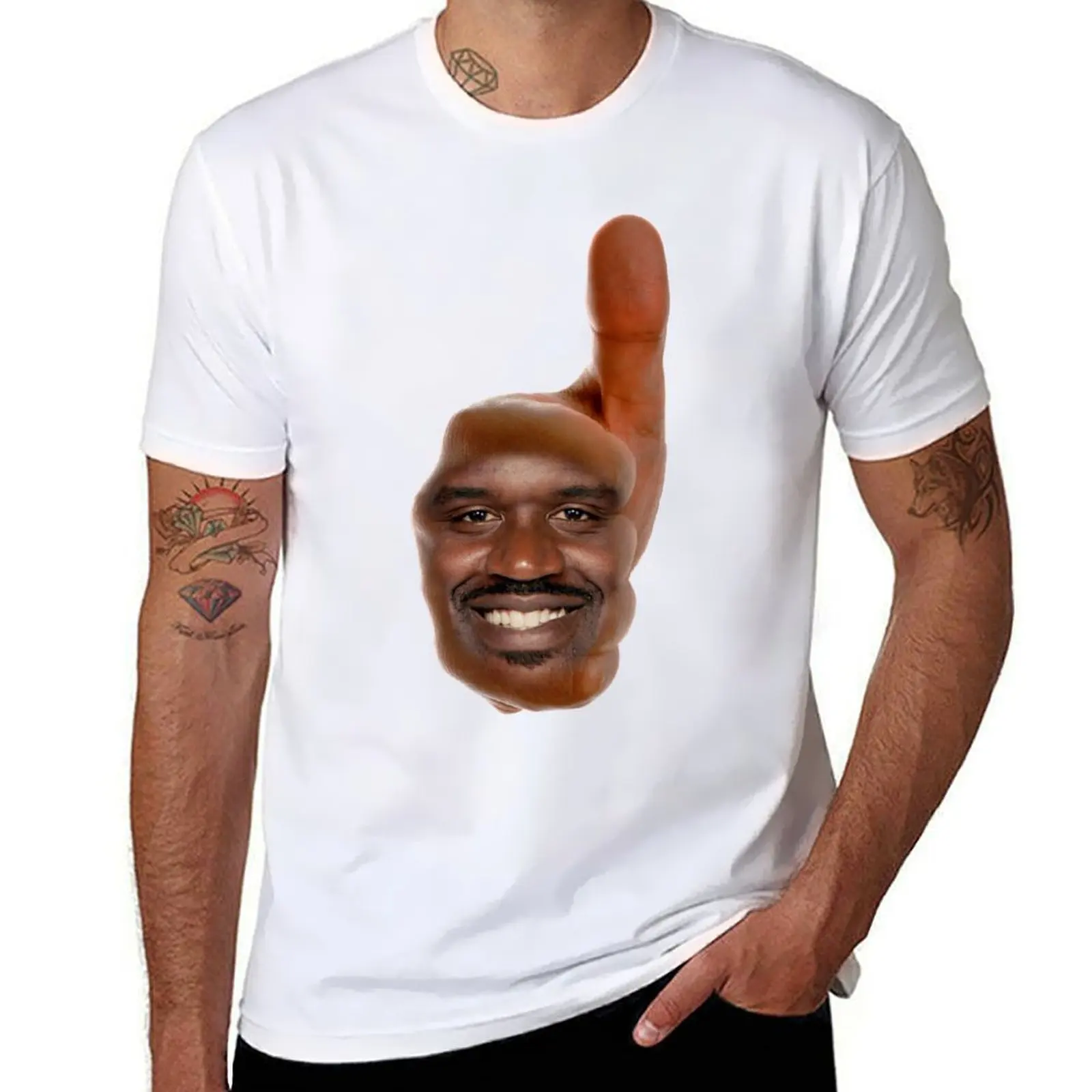 Футболка Shaq Thumbs Up, графическая Эстетическая одежда, заготовки, мужские большие и высокие футболки