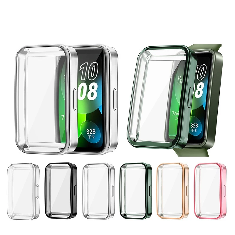 Durable TPU Full Cover Protective Case with Screen Protector for Smart Bands and Watches